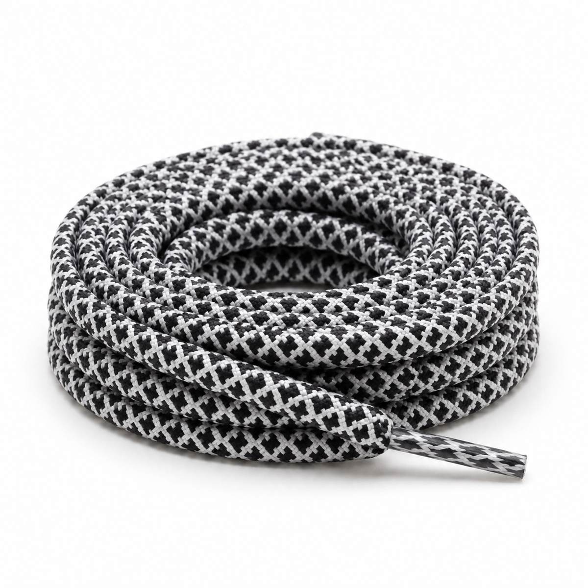 Lacets ronds Noir / Blanc