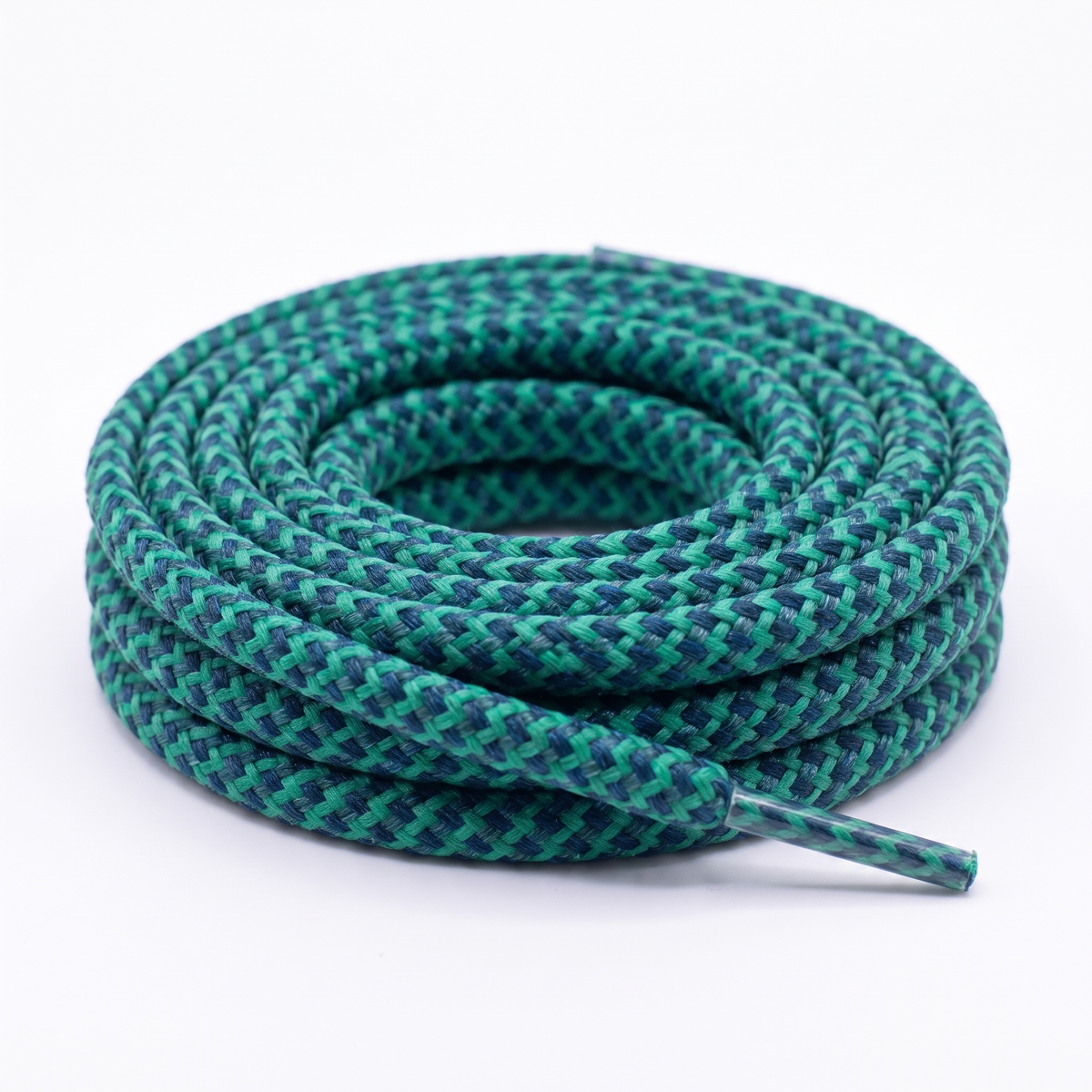 Lacet rond vert / vert olive