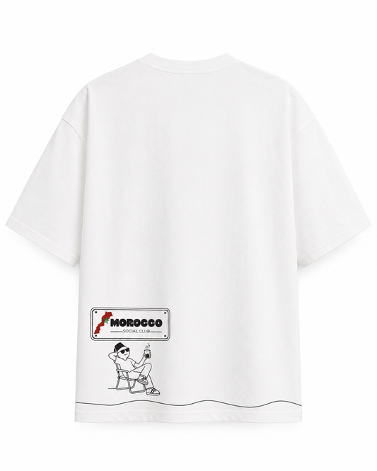 T-shirt blanc (Morocco social club)