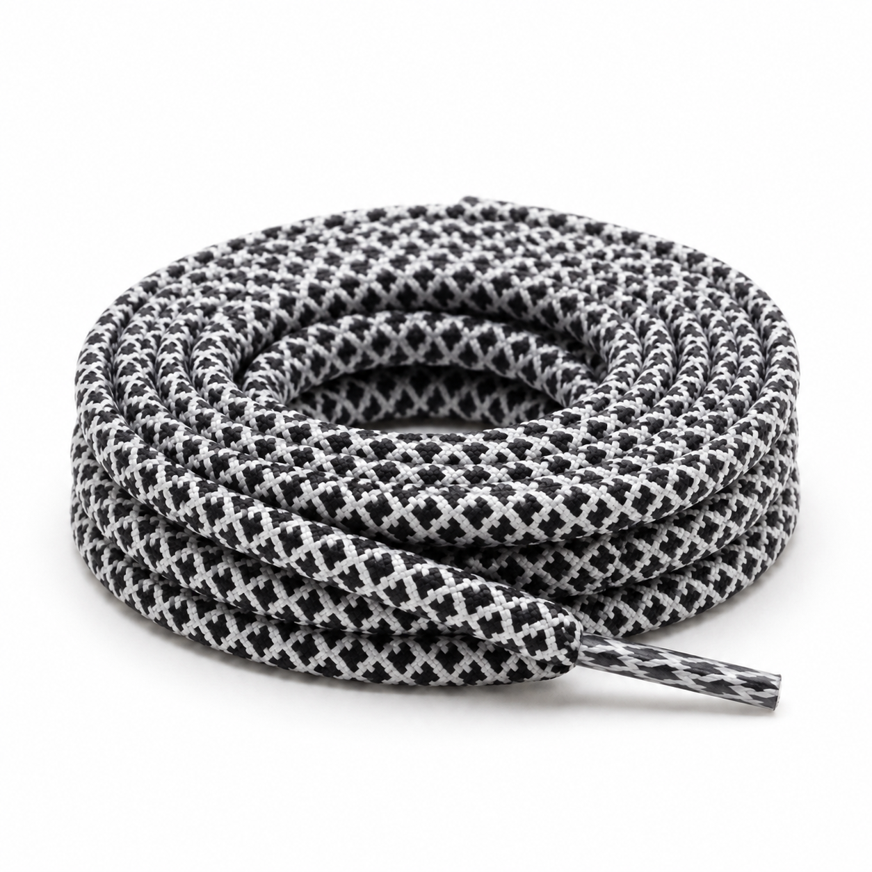 Shoelace round Black / White