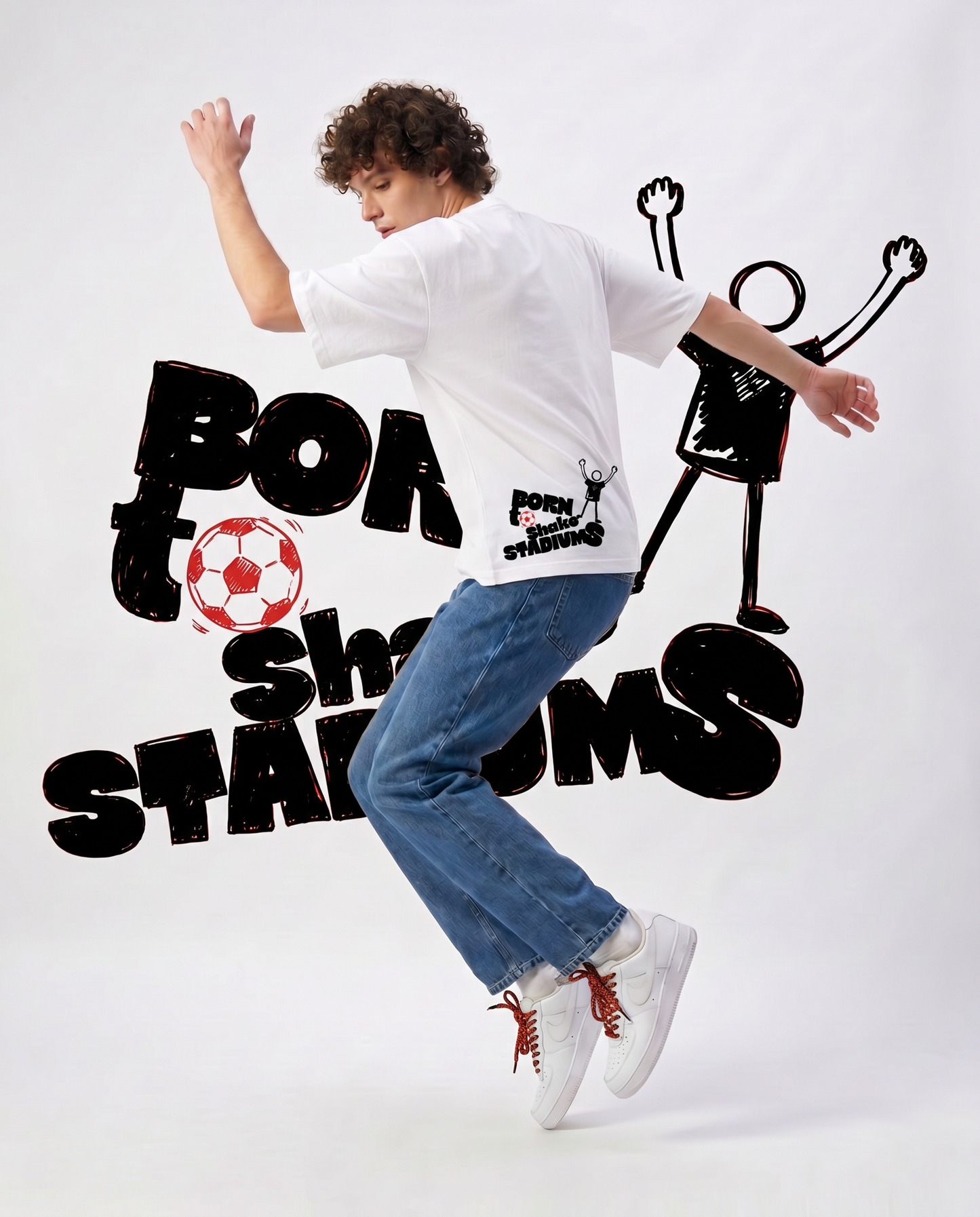 T-shirt Born to shake stadiums