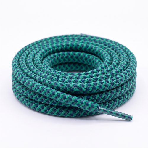 Lacet rond vert / vert olive